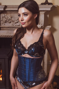 Corset Story CSFT087 Midnight Blue Underbust With Shimmering Hip Panels