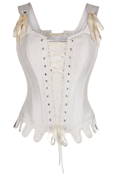 Steel Boned Historically Inspired Corset with Front and Rear Lacing