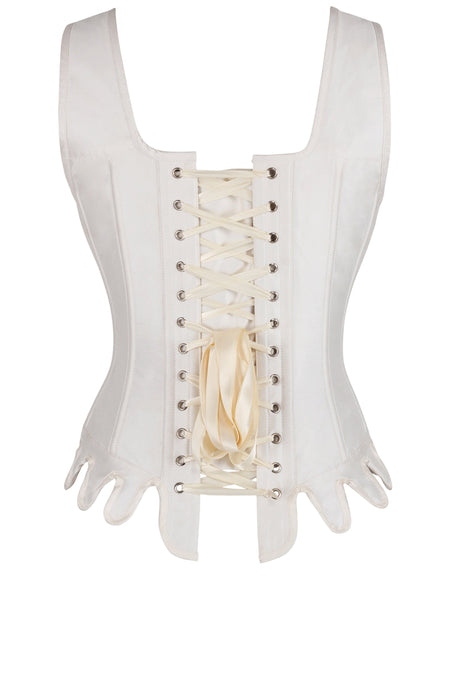 Steel Boned Historically Inspired Corset with Front and Rear Lacing