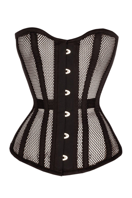Black and Gold Longline Steampunk Corset