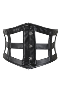 Black PVC Cage Corset Style Belt