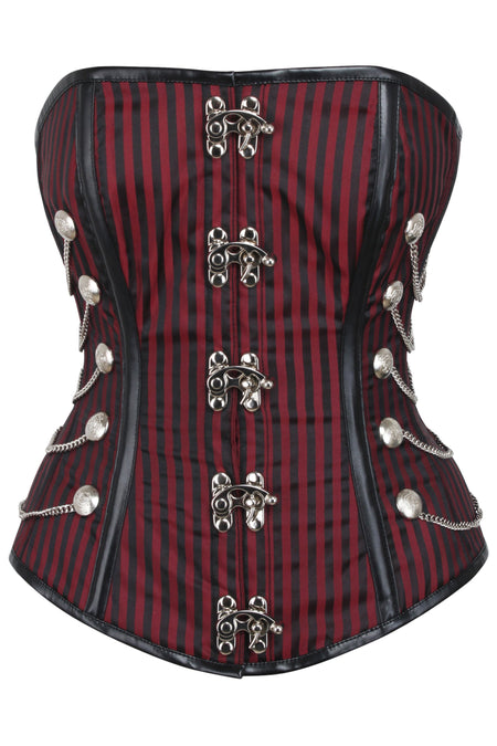 Goth Black Striped Vampire Corset Bustiers Sexy Punk Cos Stage Costume  Steampunk Corsets From My11, $29.69