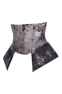 Moonlit Garden Underbust Corset with Gothic Peplum Panels