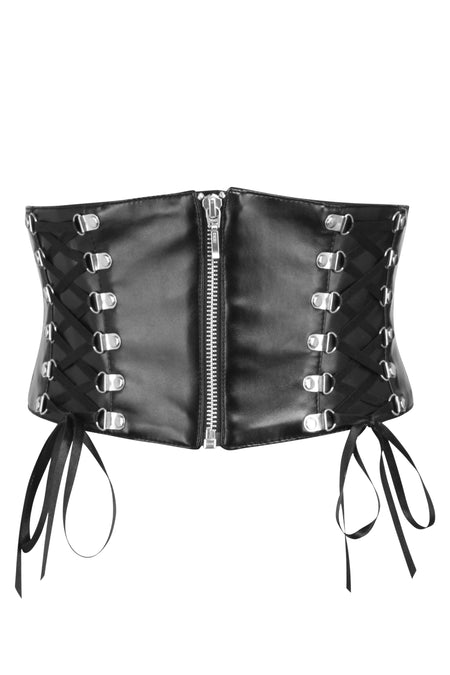 Black PVC corset, classic gothic/metal fashion design - Horror-Shop  verkkokauppa