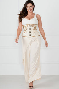 Corset Story VG-113 Ivory Underbust With Gold Detailing
