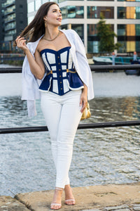 Naval Inspired Overbust Corset
