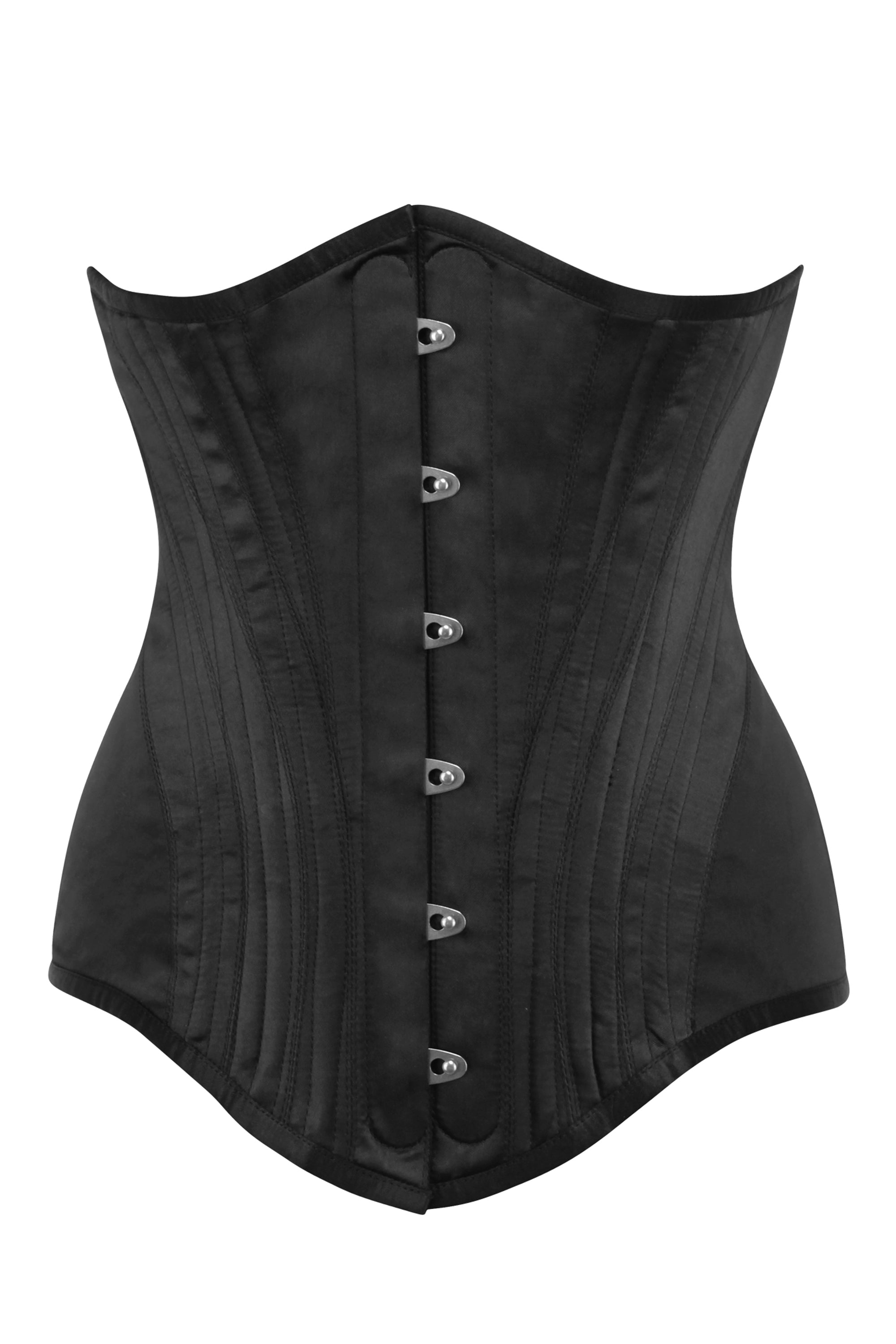 Instant Shape Black Brocade Overbust Corset - Longline