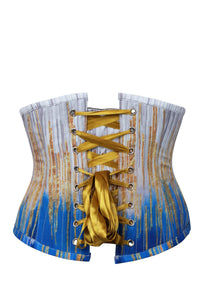 Corset Story MY-615 Blue and Gold Waspie Corset