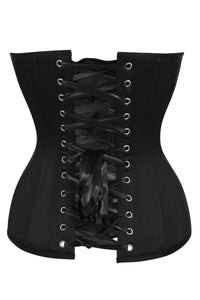 Turquoise and Black Overbust Corset with Zips