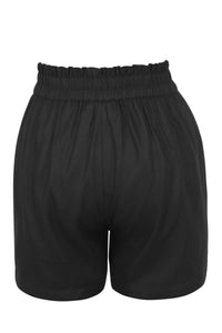 Corset Story SC-103 Calla Black Viscose Elasticated Paperbag Shorts