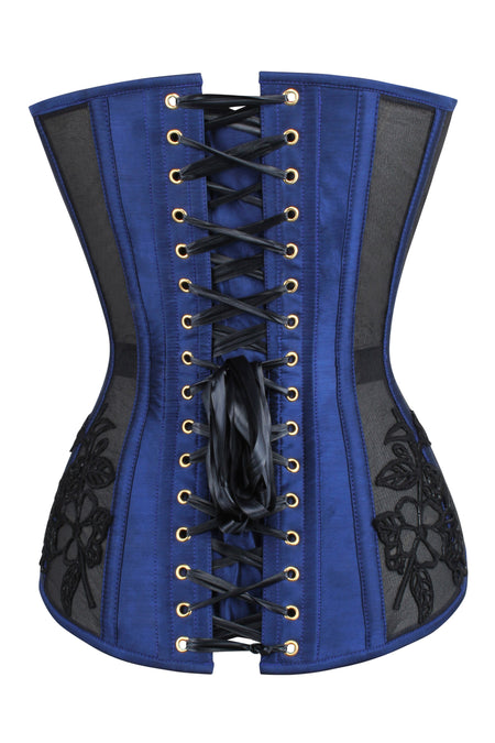 26-Cropped Overbust Corset in Black Damask Jacquard - The Violet Hour –  Damsel in this Dress Corsets